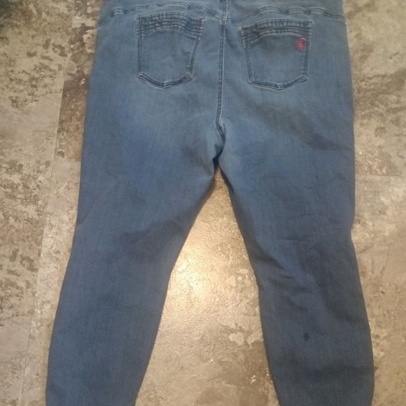 Molly Isadora  Womens  Distressed  Mid Rise Dark Wash Stretch  Jeans Size 22 - Picture 7 of 9